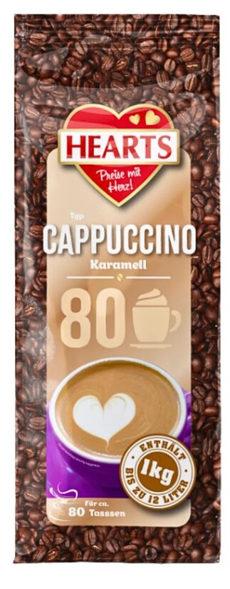 Hearts Cappuccino Karamell karamellise maitsega cappuccino kiirjook 1 kg
